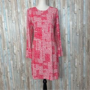 Ibkul M Diane Print Bell Sleeve Mini Shift Dress UPF 50 Golf Athletic Travel